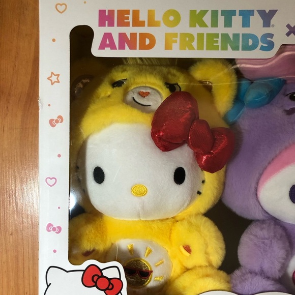 Hello Kitty x Care Bears My Melody Funshine Bear & Share Bear Plushies 2pk - Picture 3 of 4